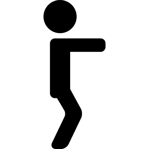 flexionando al hombre  icono