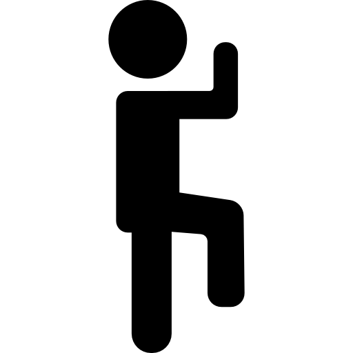 Man Exercising Arm and Leg  icon