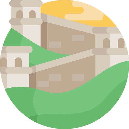 万里の長城 Detailed Flat Circular Flat icon