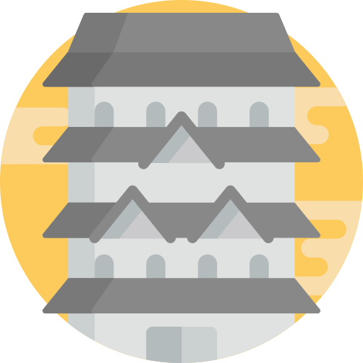 castillo de matsumoto Detailed Flat Circular Flat icono
