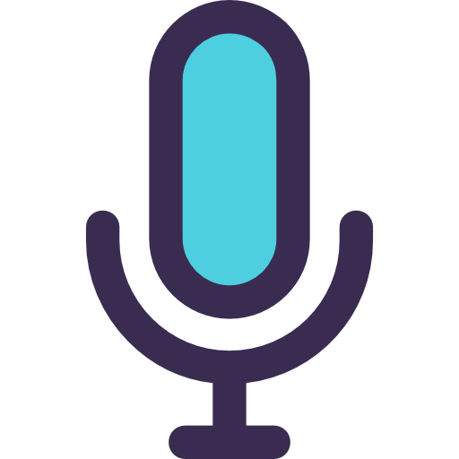 Microphone Kiranshastry Lineal Color Blue icon