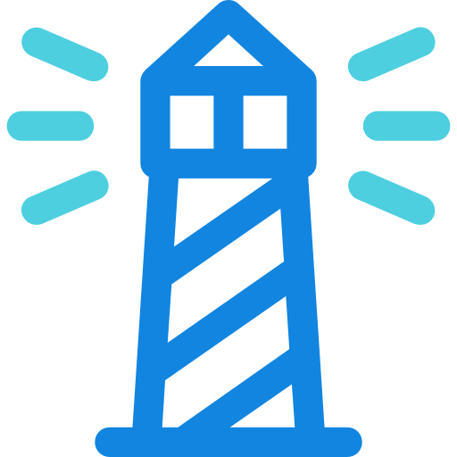 Lighthouse Kiranshastry Lineal Blue icon