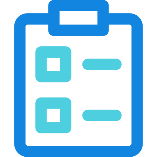 クリップボード Kiranshastry Lineal Blue icon