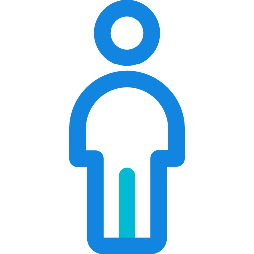 Man Kiranshastry Lineal Blue icon