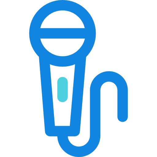 Microphone Kiranshastry Lineal Blue icon