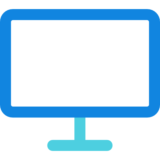Monitor Kiranshastry Lineal Blue icon