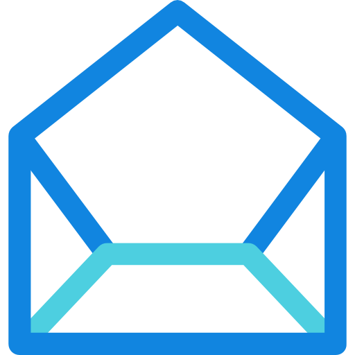 Open envelope Kiranshastry Lineal Blue icon
