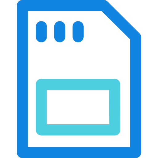 simkaart Kiranshastry Lineal Blue icoon
