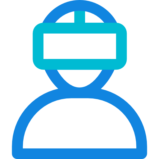 réalité virtuelle Kiranshastry Lineal Blue Icône