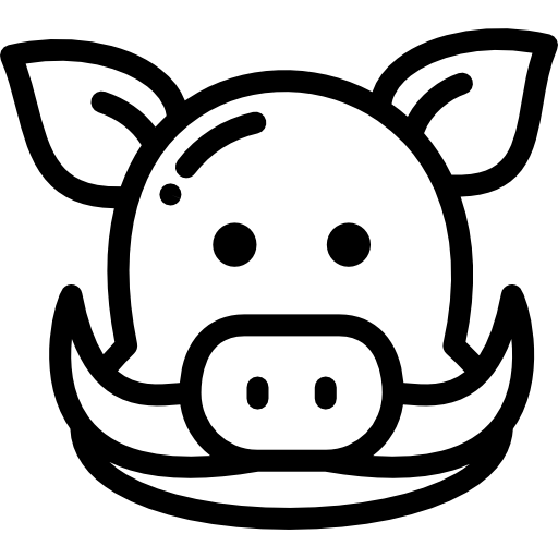 イノシシ Detailed Rounded Lineal icon