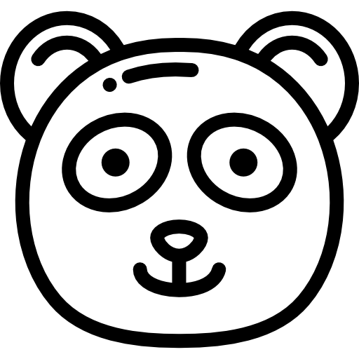 パンダ Detailed Rounded Lineal icon