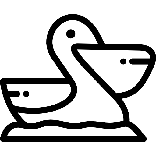 pelikan Detailed Rounded Lineal ikona