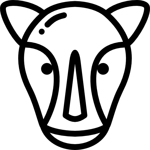 nosorożec Detailed Rounded Lineal ikona