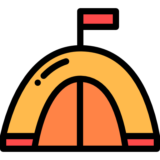 テント Detailed Rounded Lineal color icon