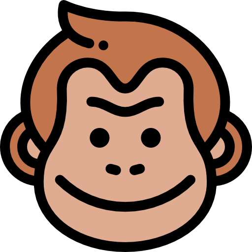Monkey Detailed Rounded Lineal color icon