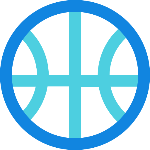basketbal Kiranshastry Lineal Blue icoon