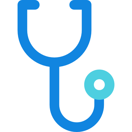 stethoscoop Kiranshastry Lineal Blue icoon