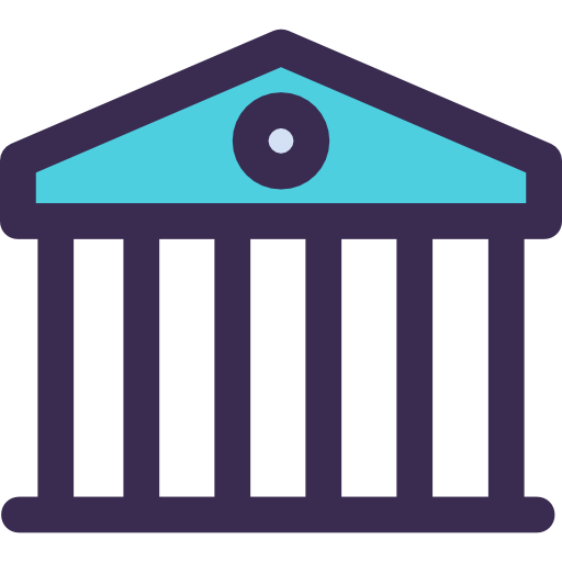 銀行 Kiranshastry Lineal Color Blue icon