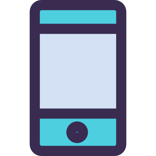 teléfono inteligente Kiranshastry Lineal Color Blue icono