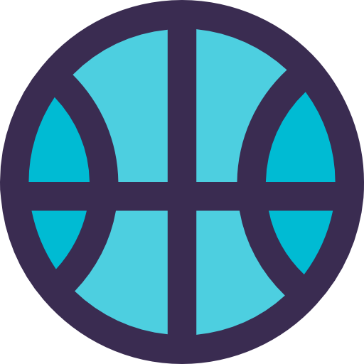koszykówka Kiranshastry Lineal Color Blue ikona