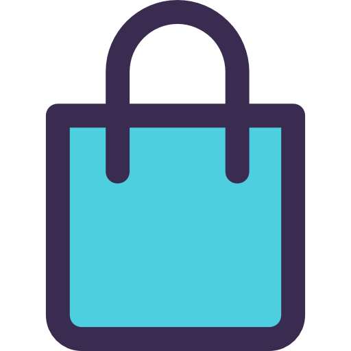 Shopping bag Kiranshastry Lineal Color Blue icon