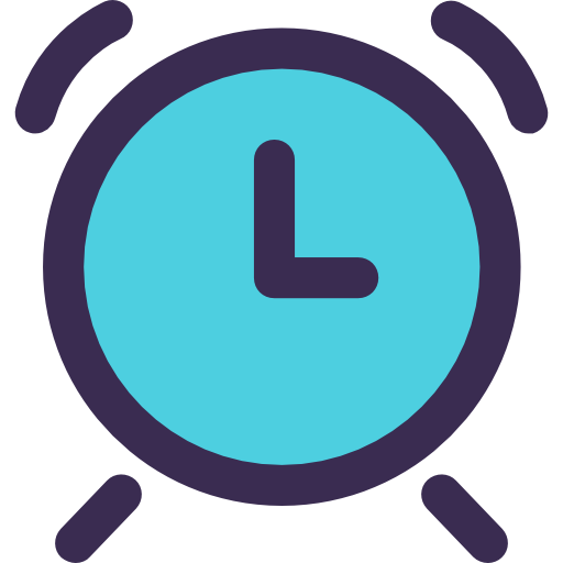 Alarm clock Kiranshastry Lineal Color Blue icon