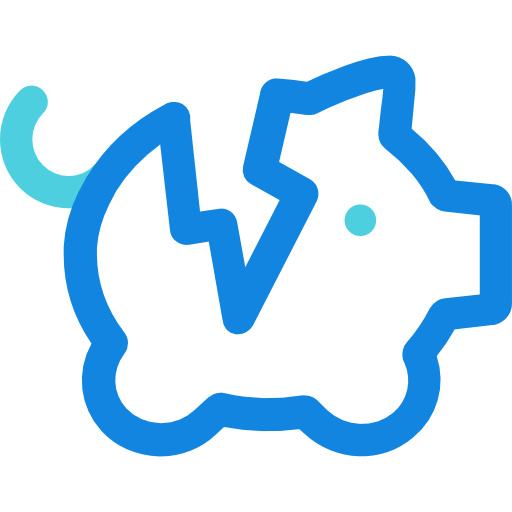 돼지 저금통 Kiranshastry Lineal Blue icon