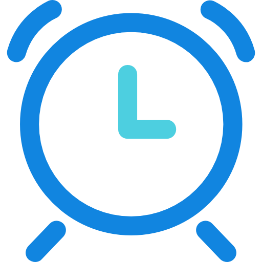 Alarm clock Kiranshastry Lineal Blue icon