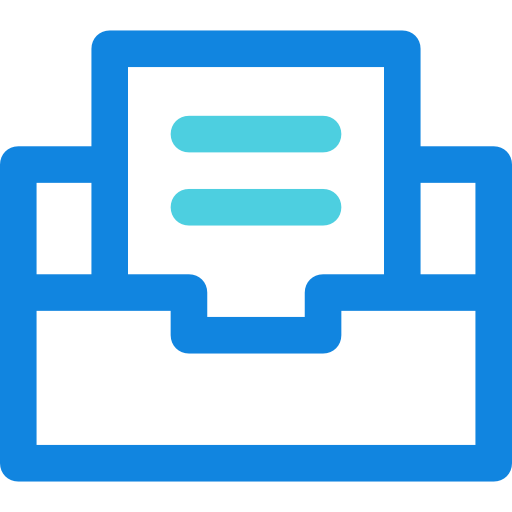 Inbox Kiranshastry Lineal Blue icon