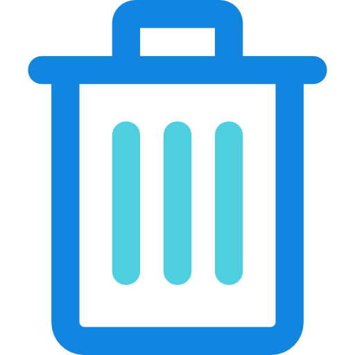 afval Kiranshastry Lineal Blue icoon