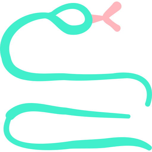 Змея Basic Hand Drawn Color иконка