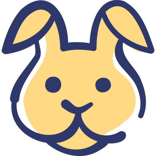 Кролик Basic Hand Drawn Lineal Color иконка