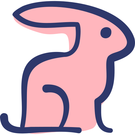 野ウサギ Basic Hand Drawn Lineal Color icon