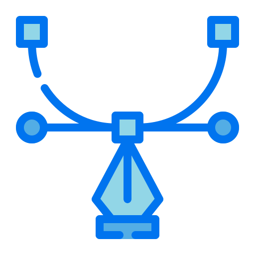 Anchor point Generic Blue icon