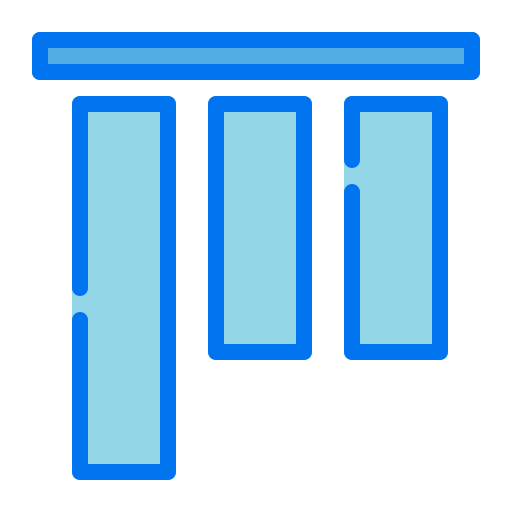 allineamento superiore Generic Blue icona