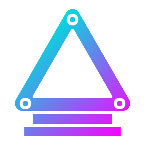 triángulo Generic Flat Gradient icono