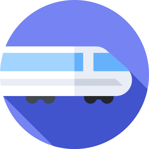 기차 Flat Circular Flat icon