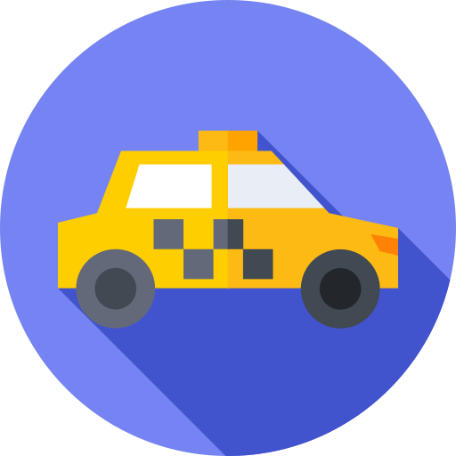 taxi Flat Circular Flat icona