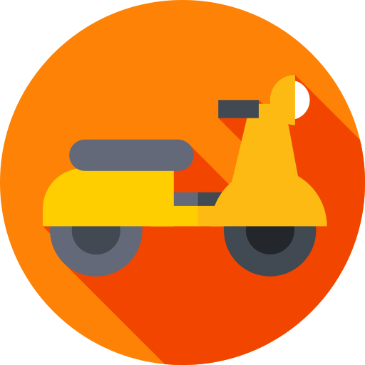 Scooter Flat Circular Flat icon