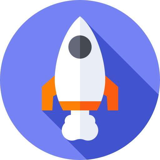 rakete Flat Circular Flat icon