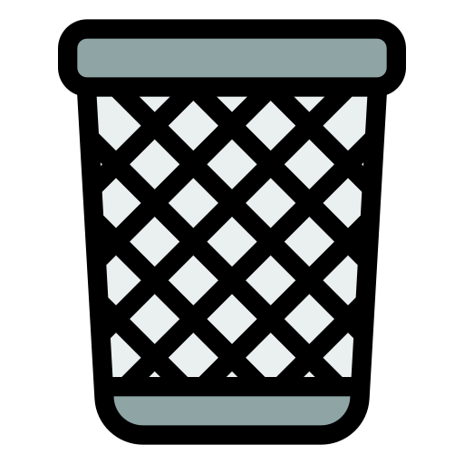 bote de basura Generic Outline Color icono