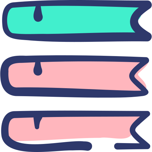 karteczki samoprzylepne Basic Hand Drawn Lineal Color ikona