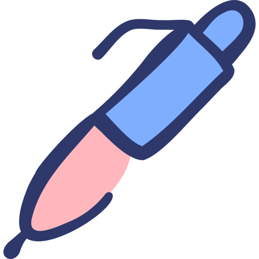 długopis kulkowy Basic Hand Drawn Lineal Color ikona