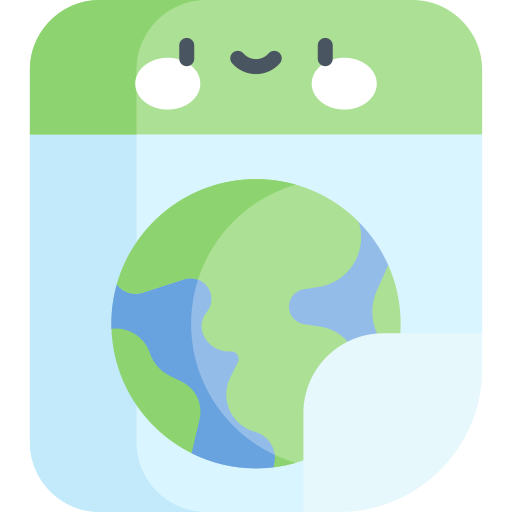 Всемирный день окружающей среды Kawaii Flat иконка