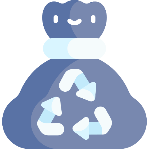 recycling tas Kawaii Flat icoon