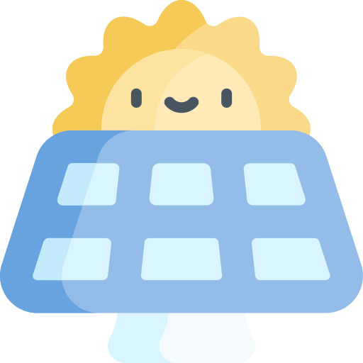 Solar panel Kawaii Flat icon