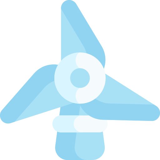 Ветряная турбина Kawaii Flat иконка