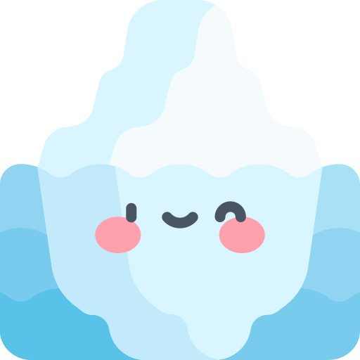 iceberg Kawaii Flat icono