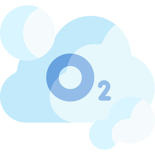 oxígeno Kawaii Flat icono