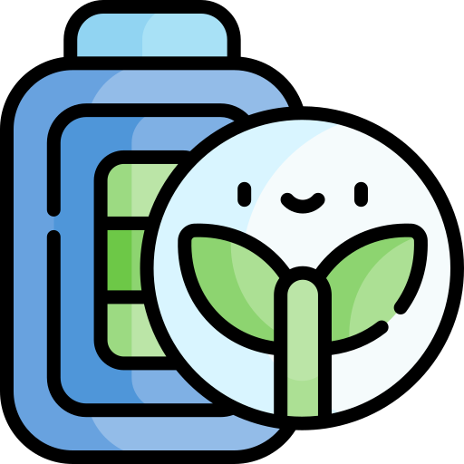 ekologiczna bateria Kawaii Lineal color ikona
